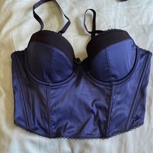 Longline Bustier Bra in Harbor Blue - aerie